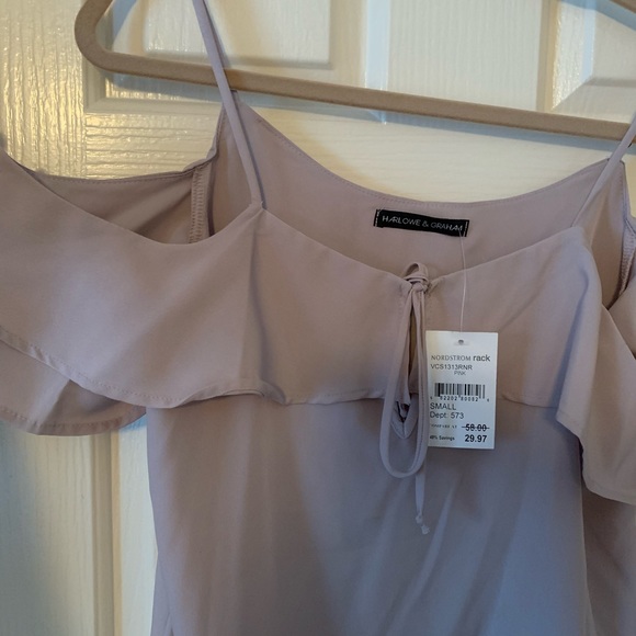 ⬇️⬇️Dusty Pink Cold Shoulder Ruffle Cami - Picture 3 of 7